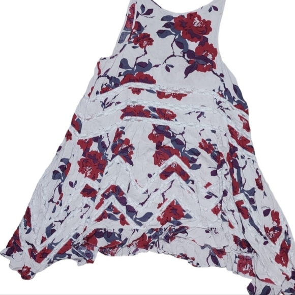 Free People Intimately Mini Trapeze Swing Dress Sleeveless Floral Medium Boho - Picture 7 of 10
